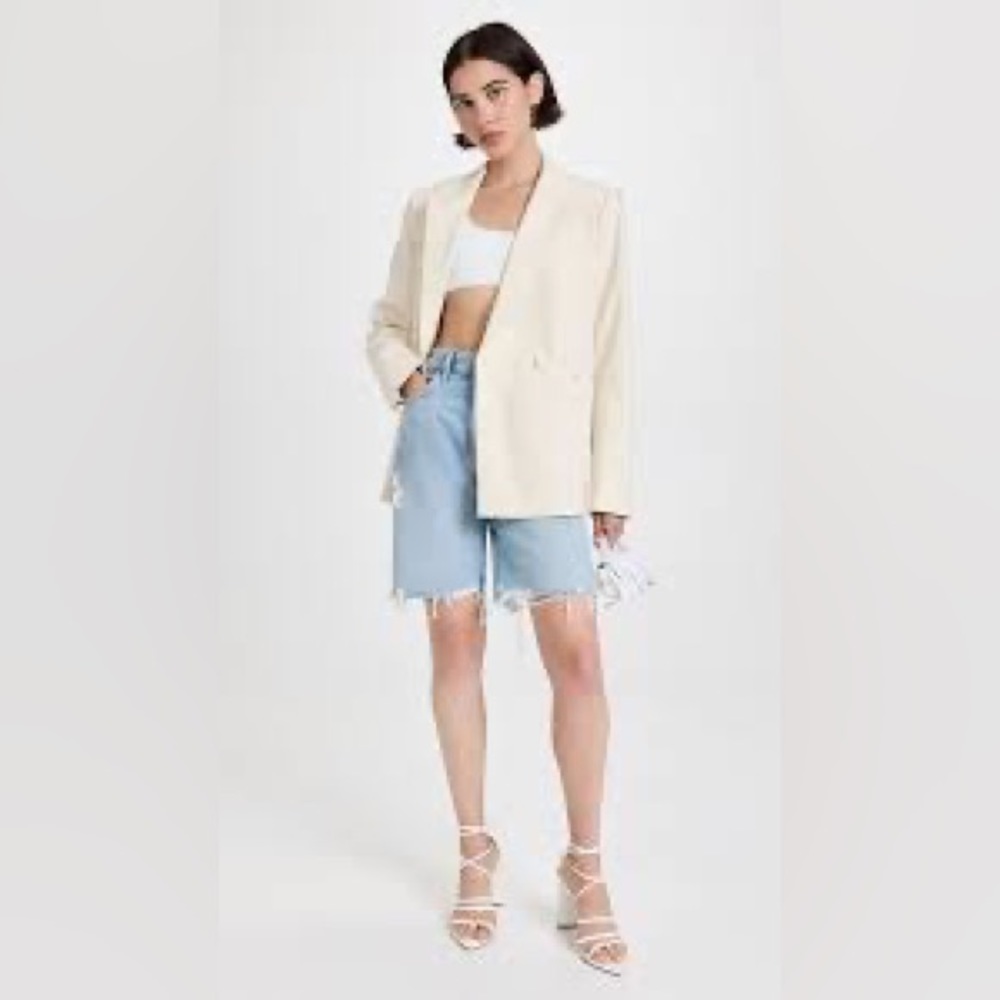 Good American oversized woven blazer.